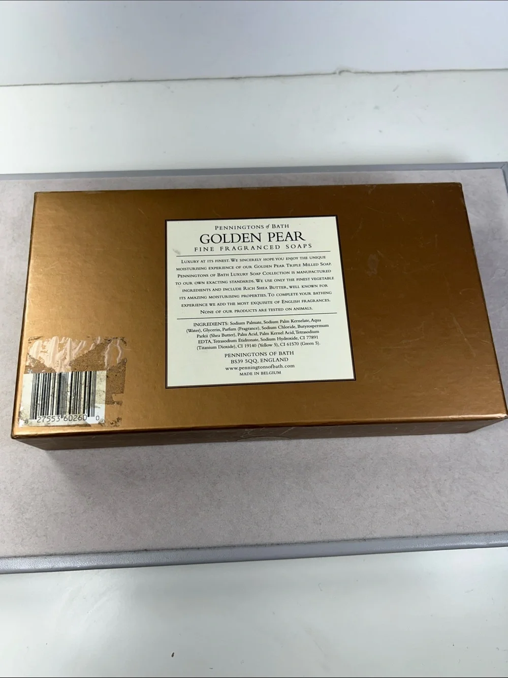 Penningtons of Bath Golden Pear Fragranced 3 Soap Bars